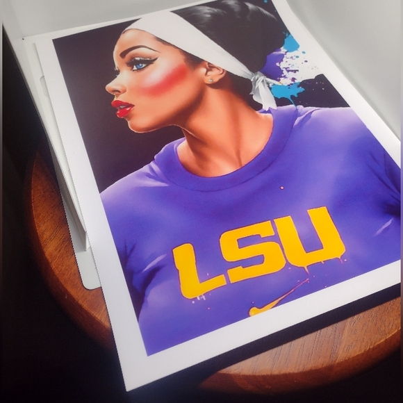 NEW!π― ANGEL REESE ULTRA PREMIUM GLOSSY 8.5x11 LSU WOMEN'S BASKETBALL POSTER SET - Picture 12 of 14